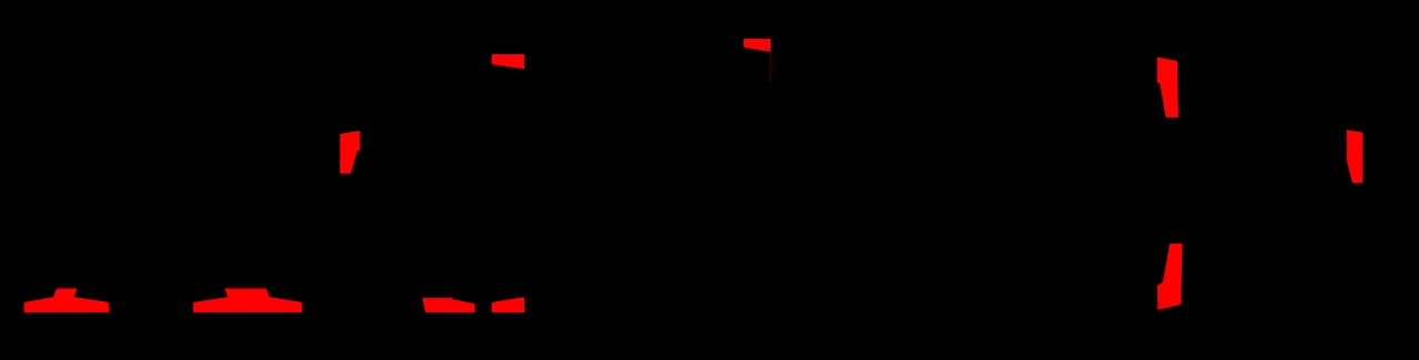 Serifs for serif fonts (red)