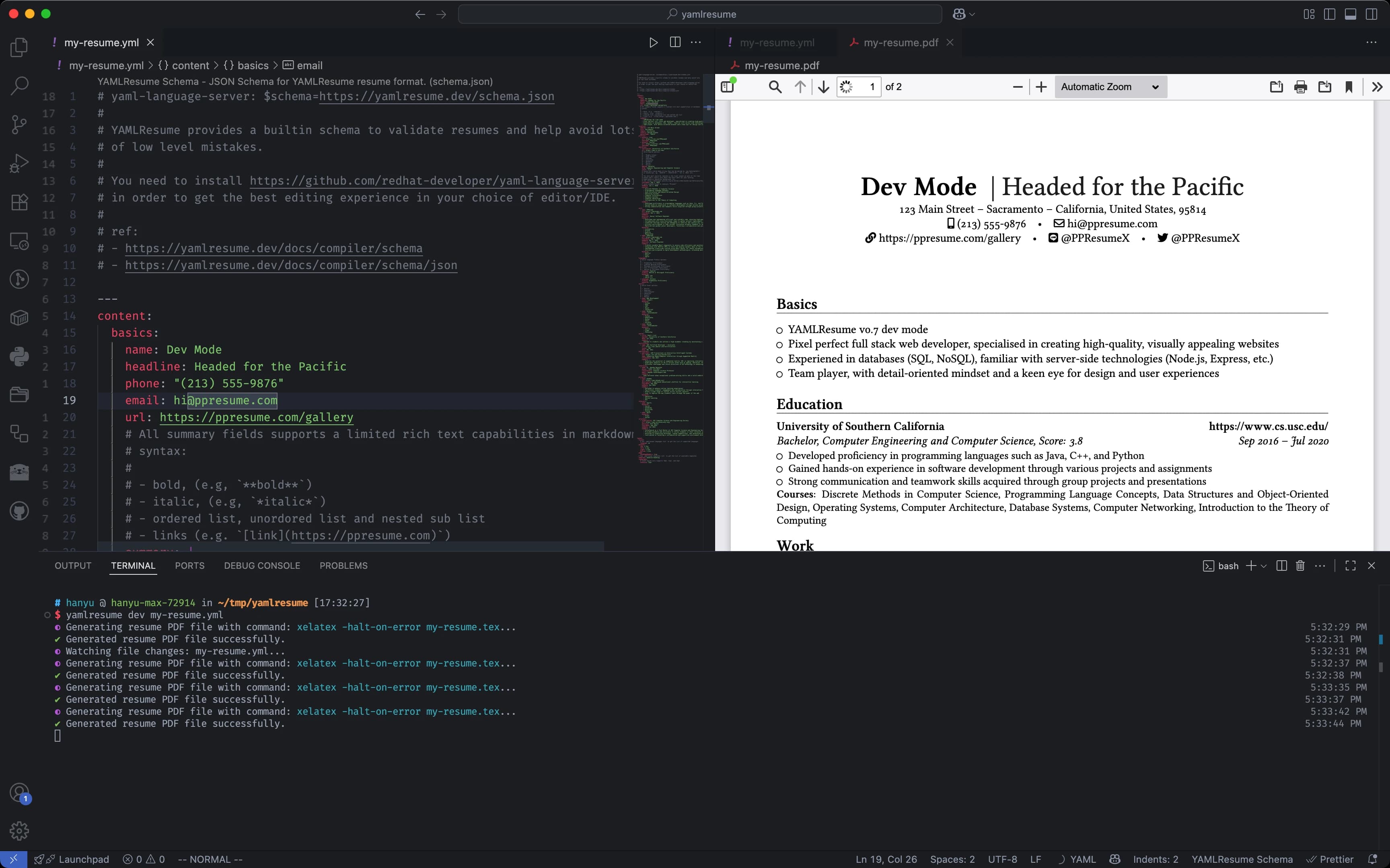 Dev Mode Workflow