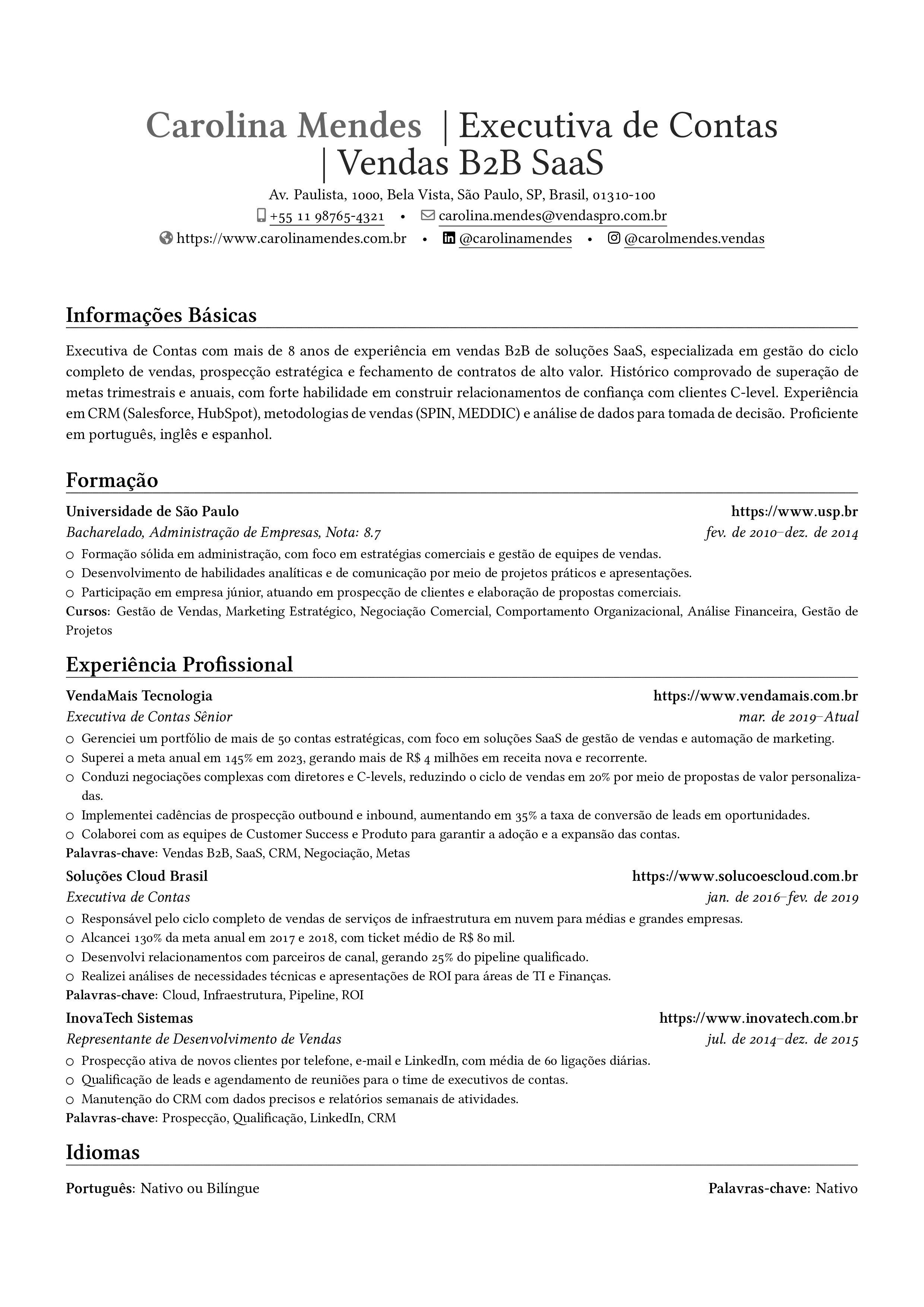 Executivo de contas resume preview