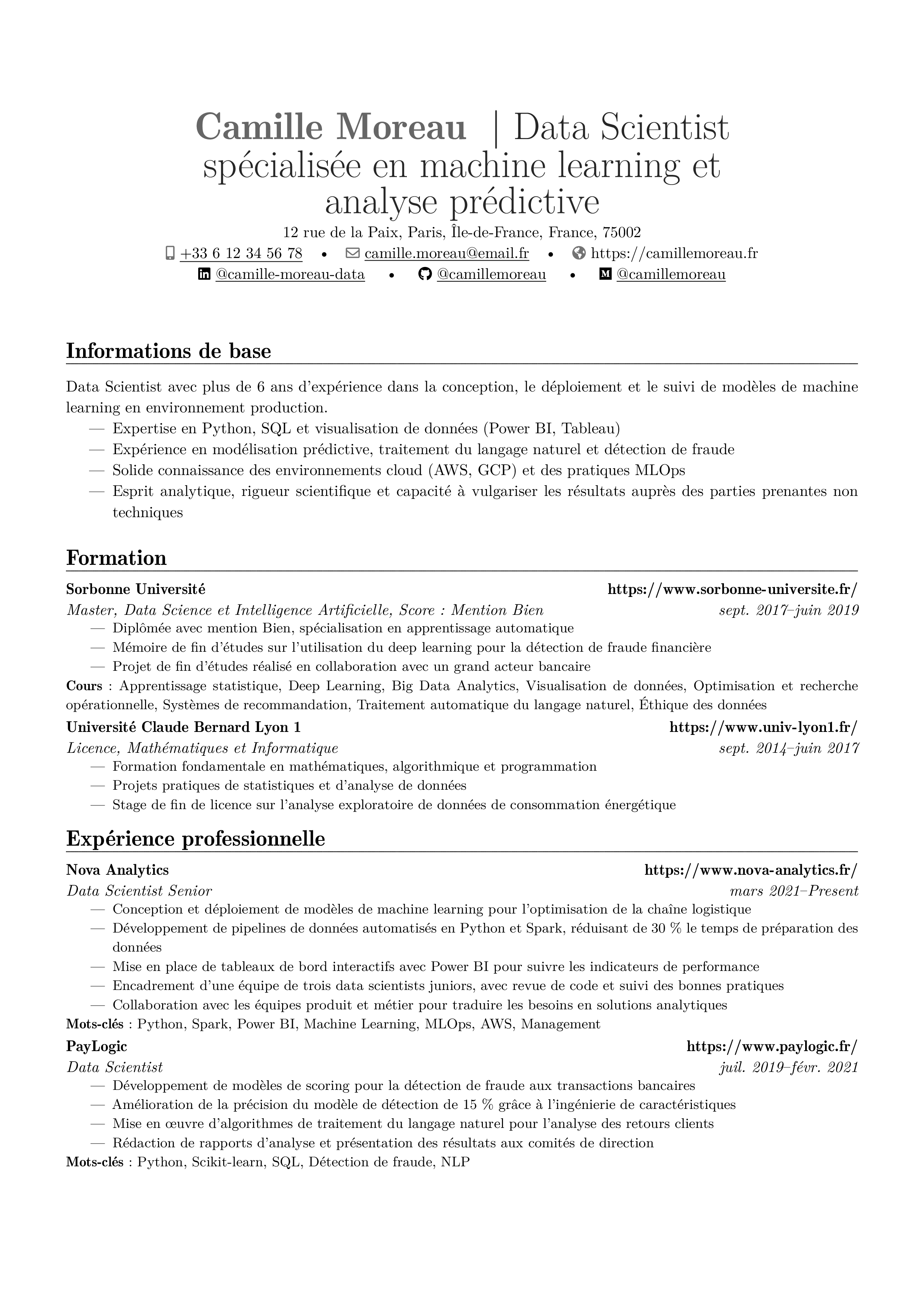 Scientifique des données resume preview