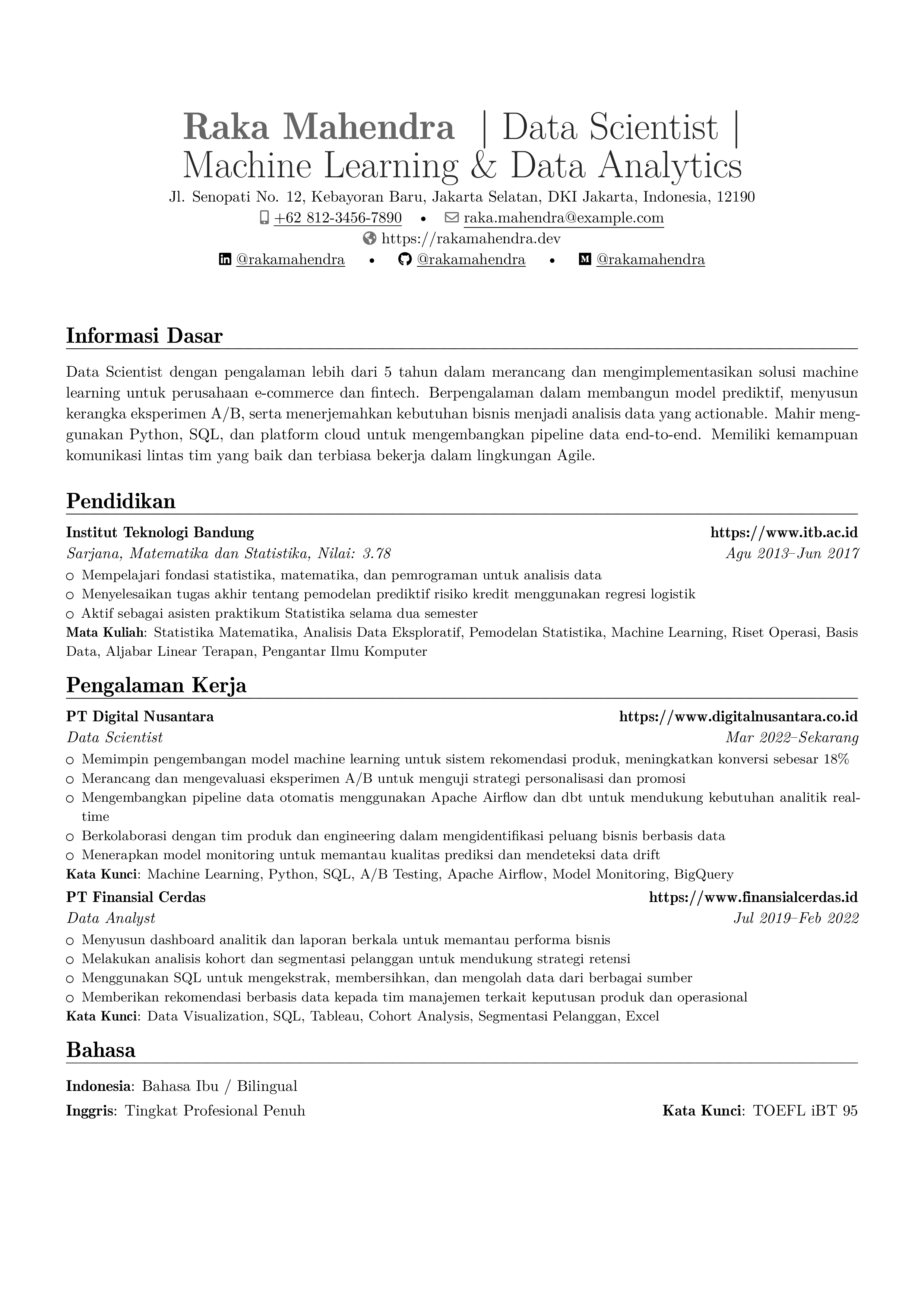 Ilmuwan Data resume preview