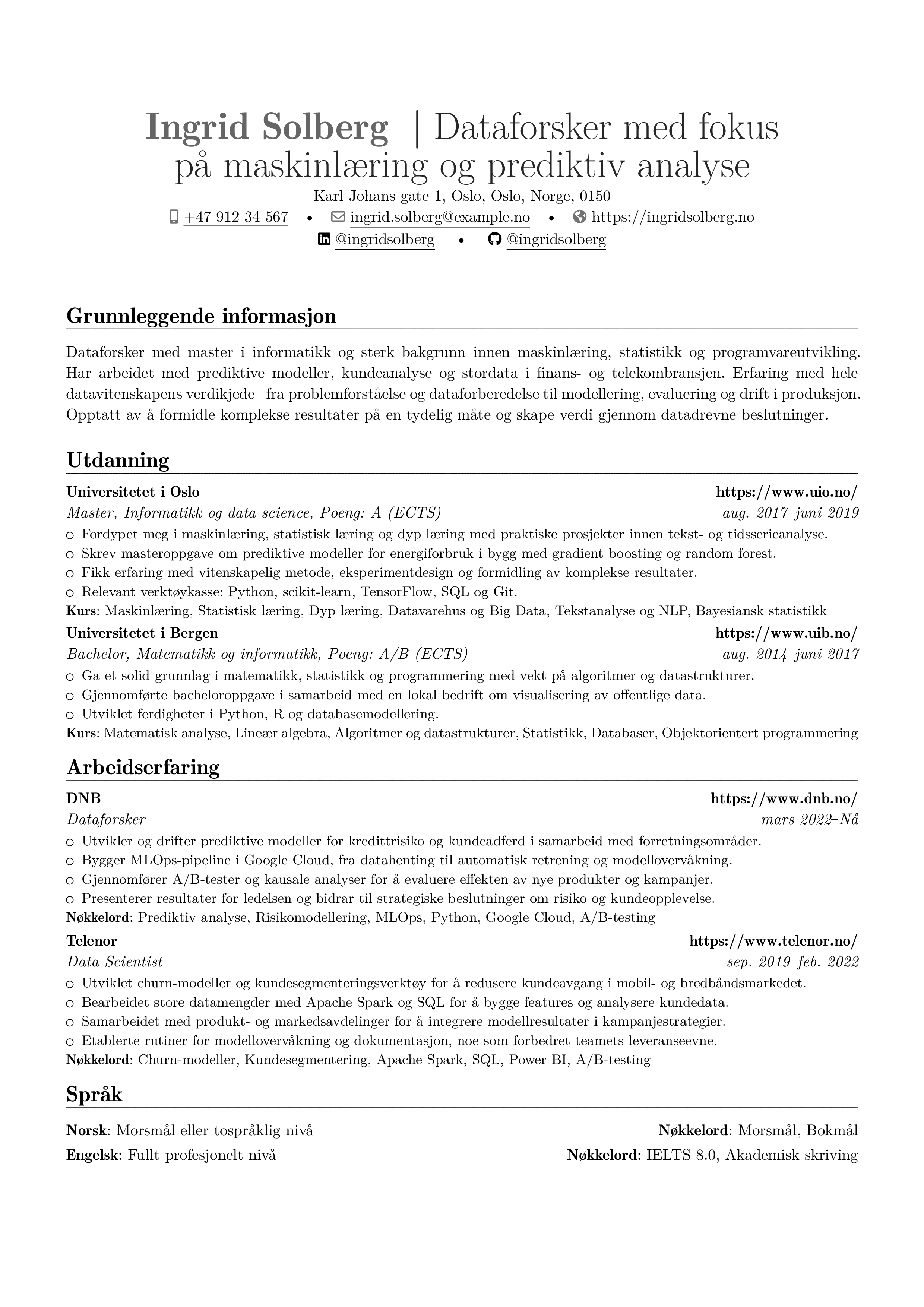 Dataforsker resume preview