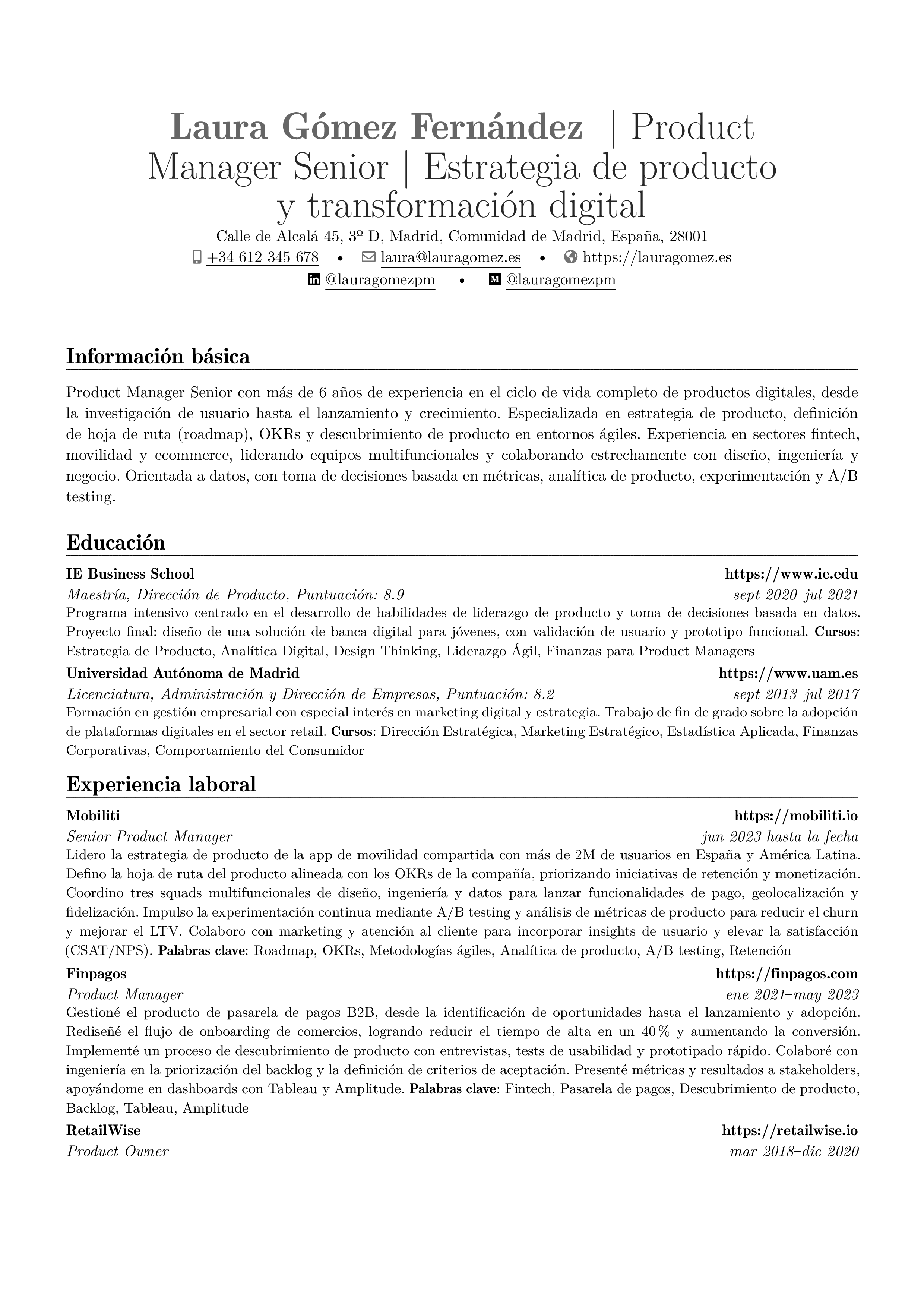 Gerente de Producto resume preview