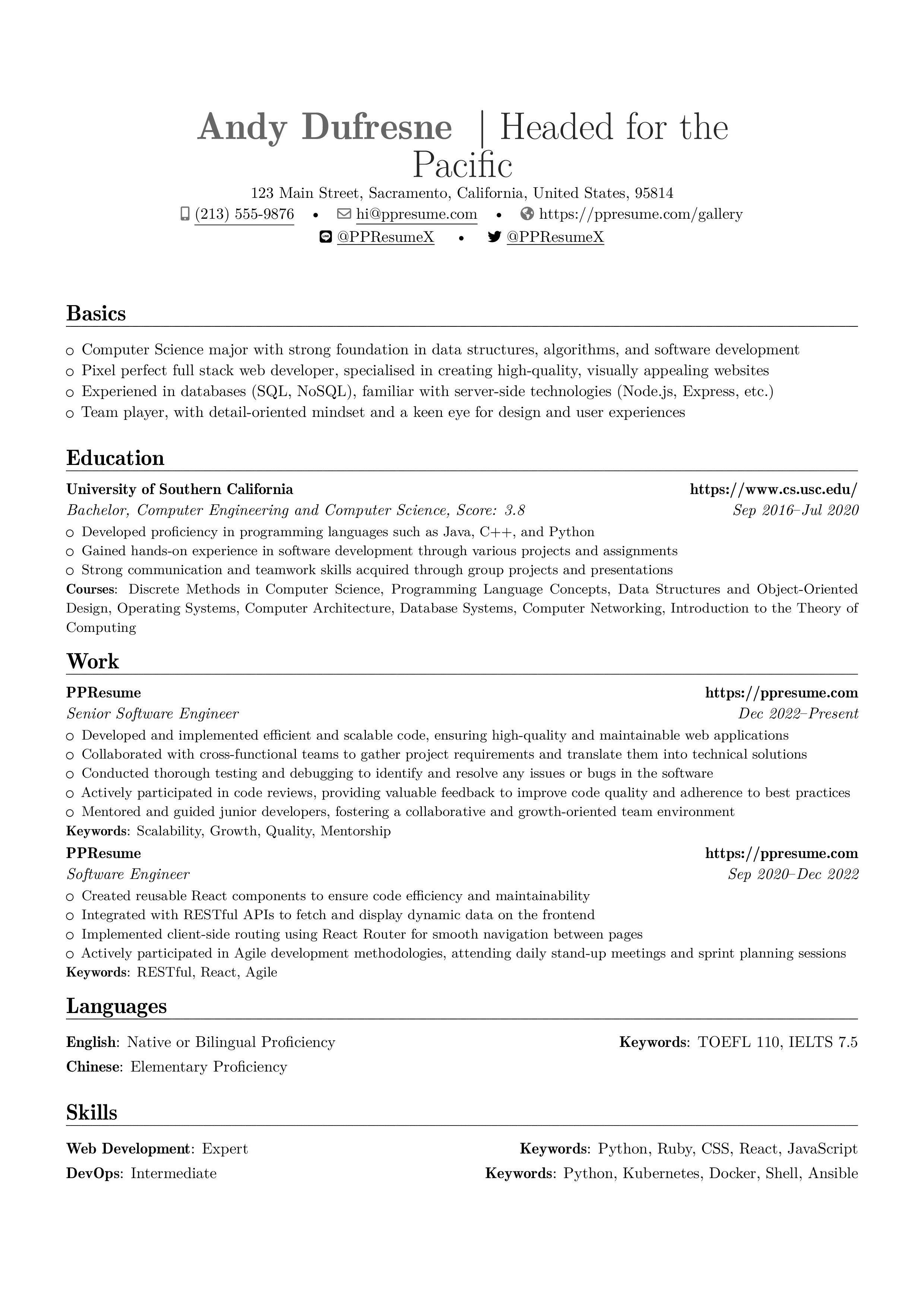 Software Engineer resume preview