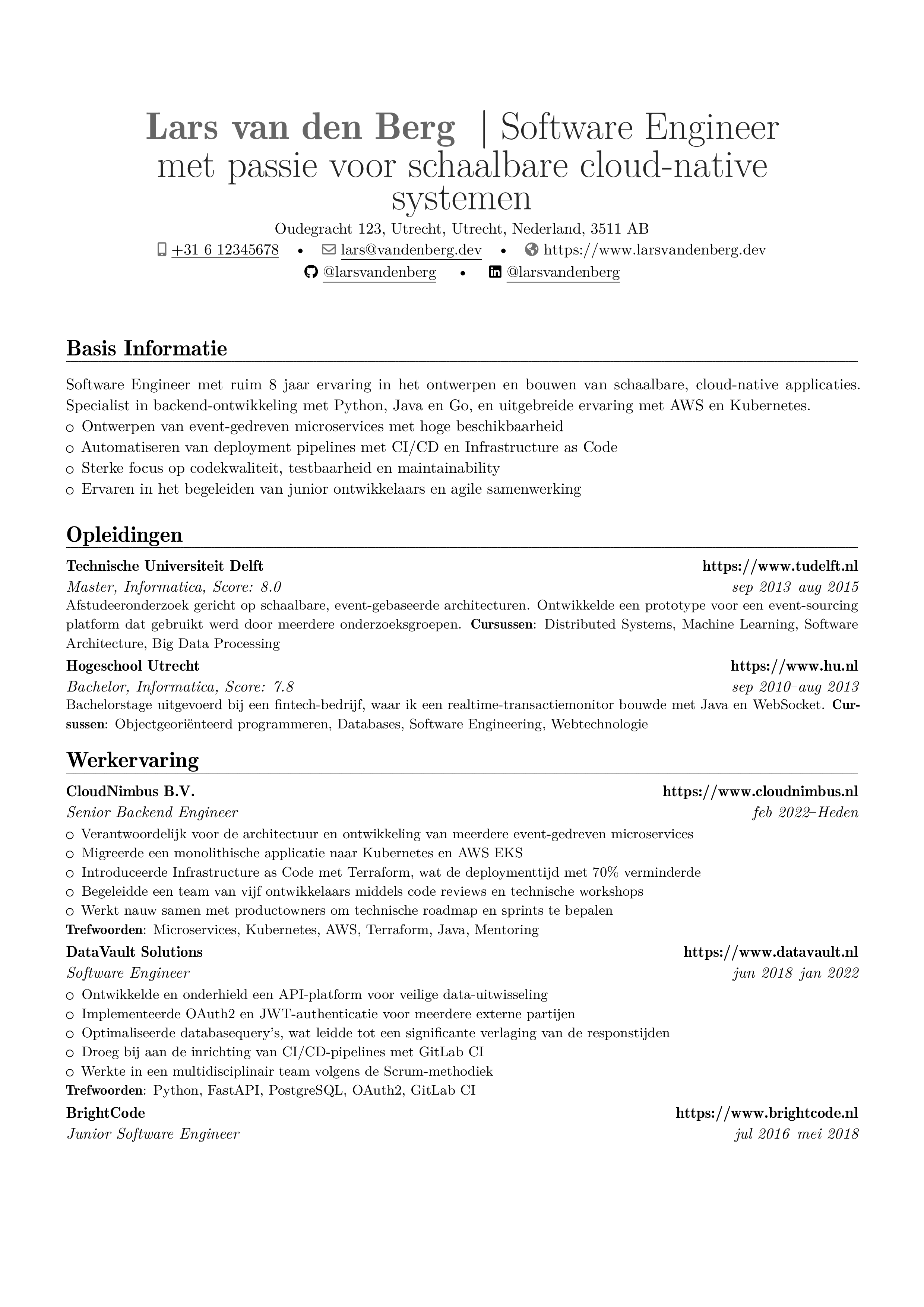Software engineer resume preview