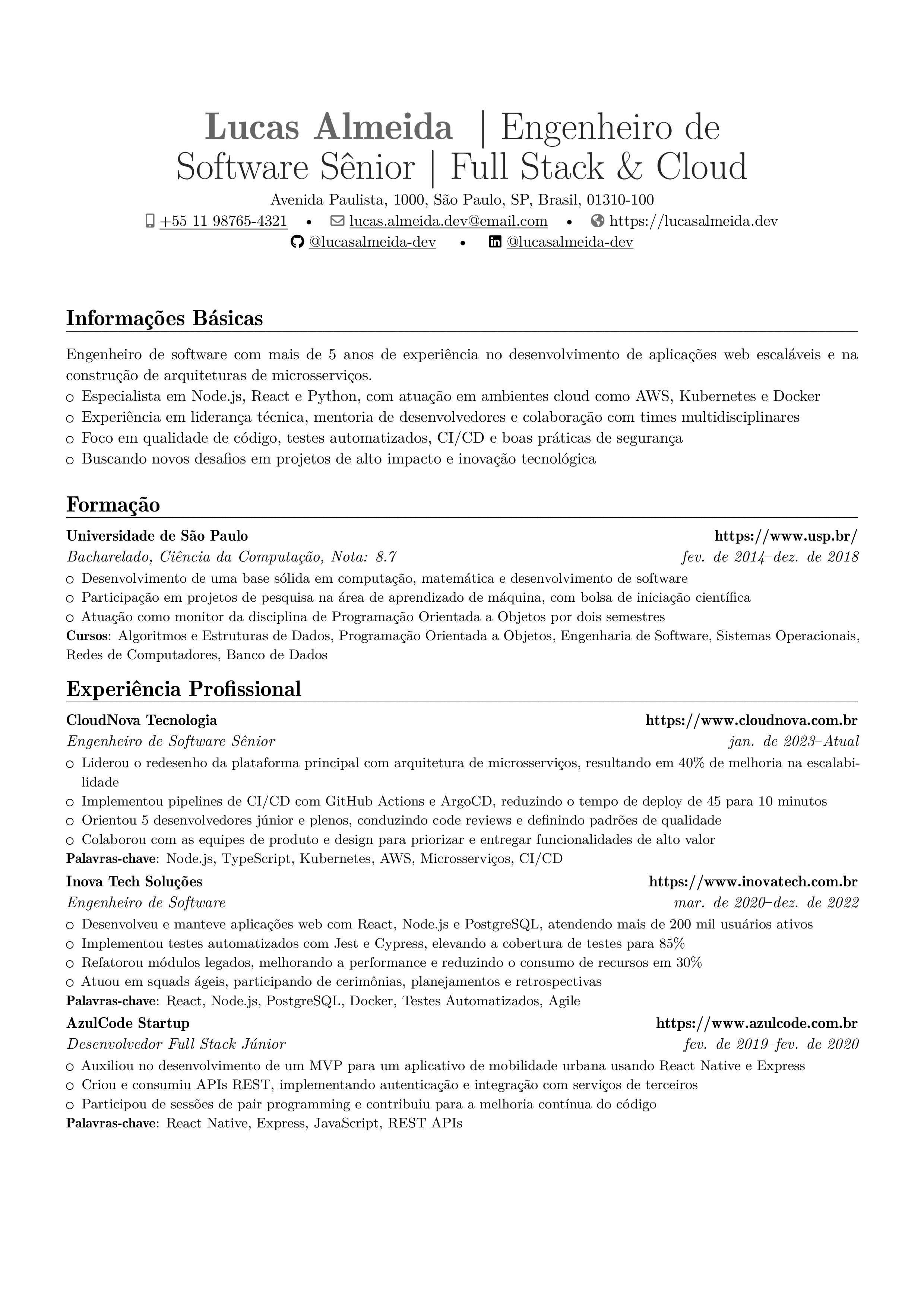 Engenheiro de Software resume preview