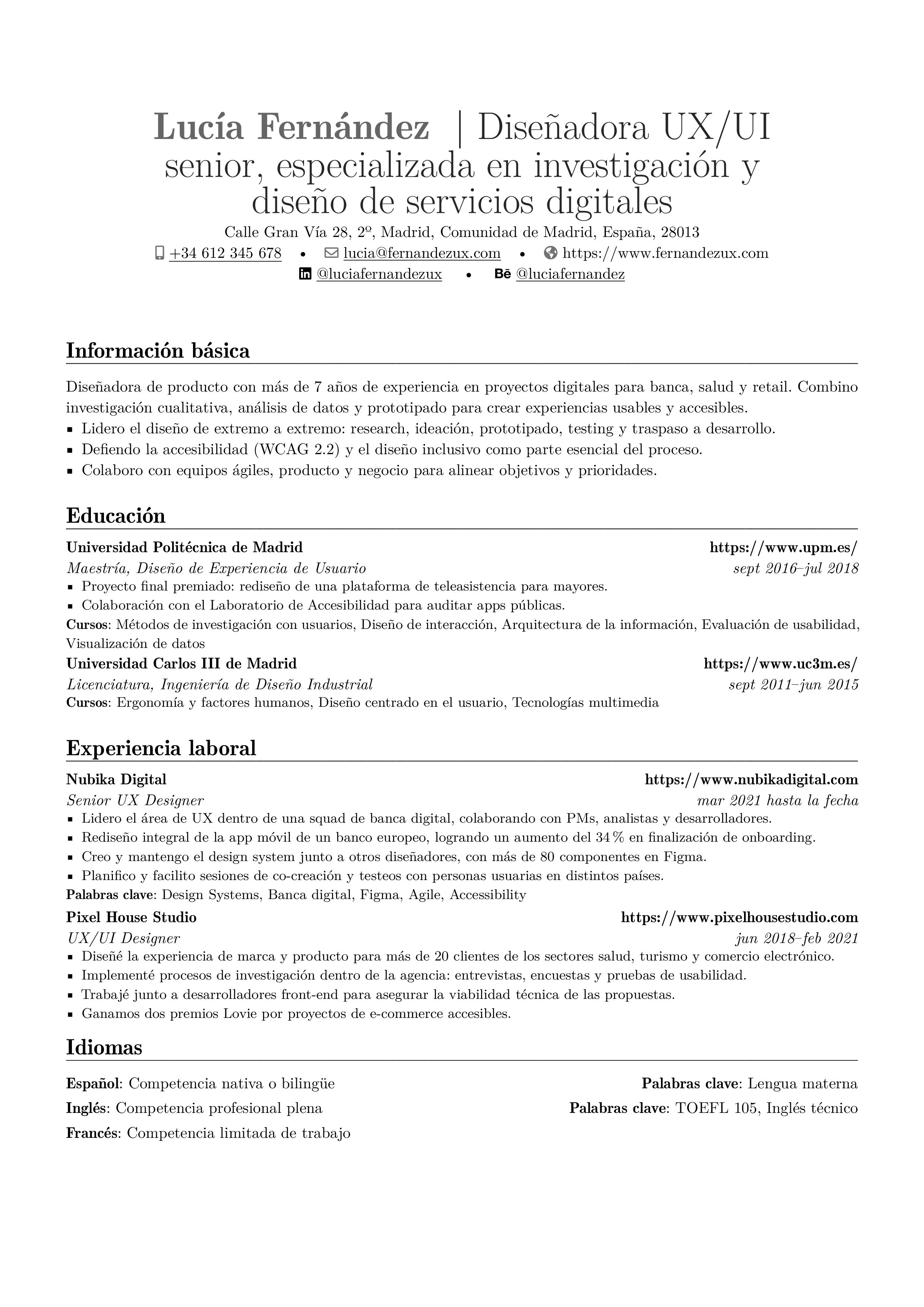 Diseñador de UX resume preview
