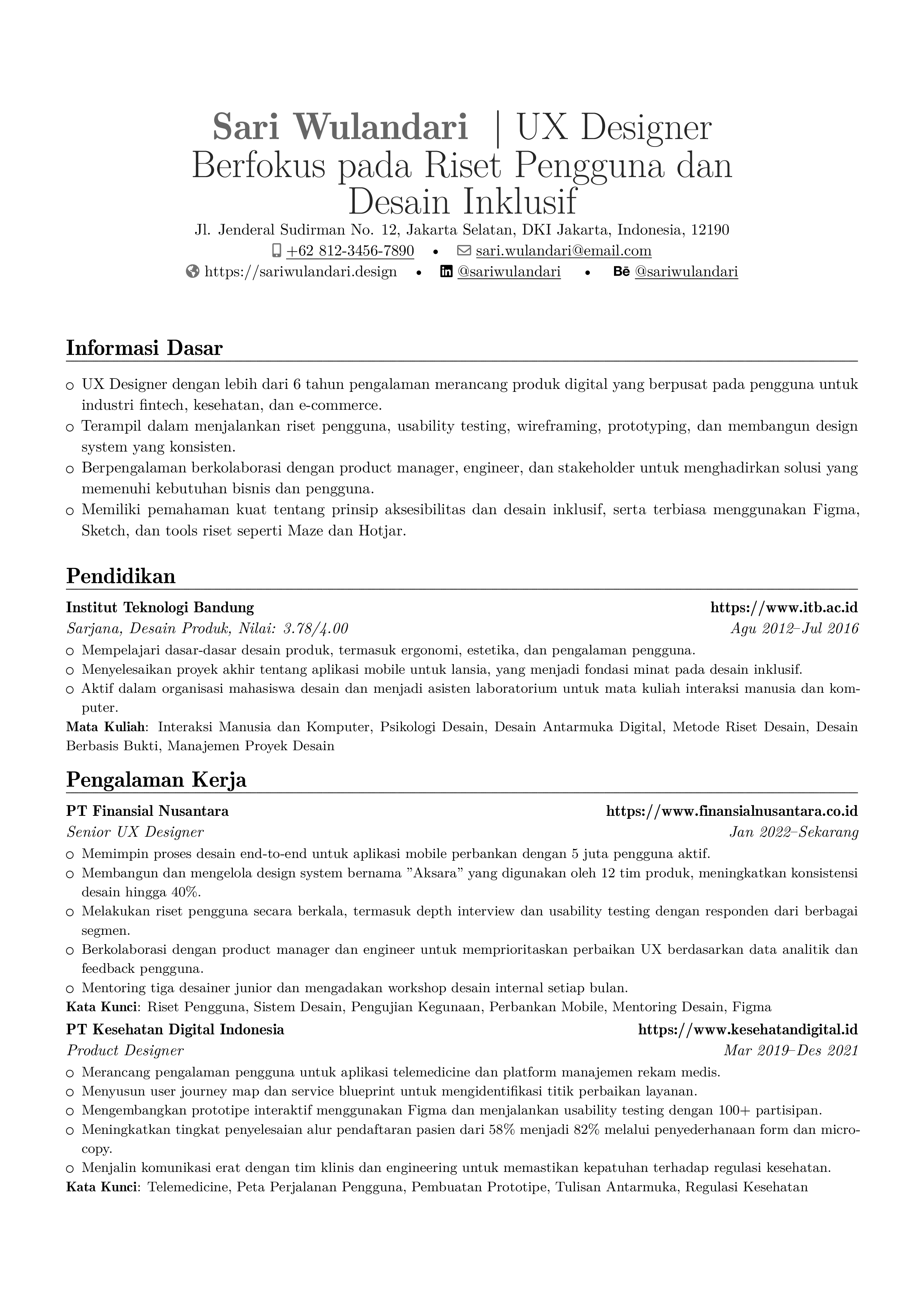 Desainer UX resume preview