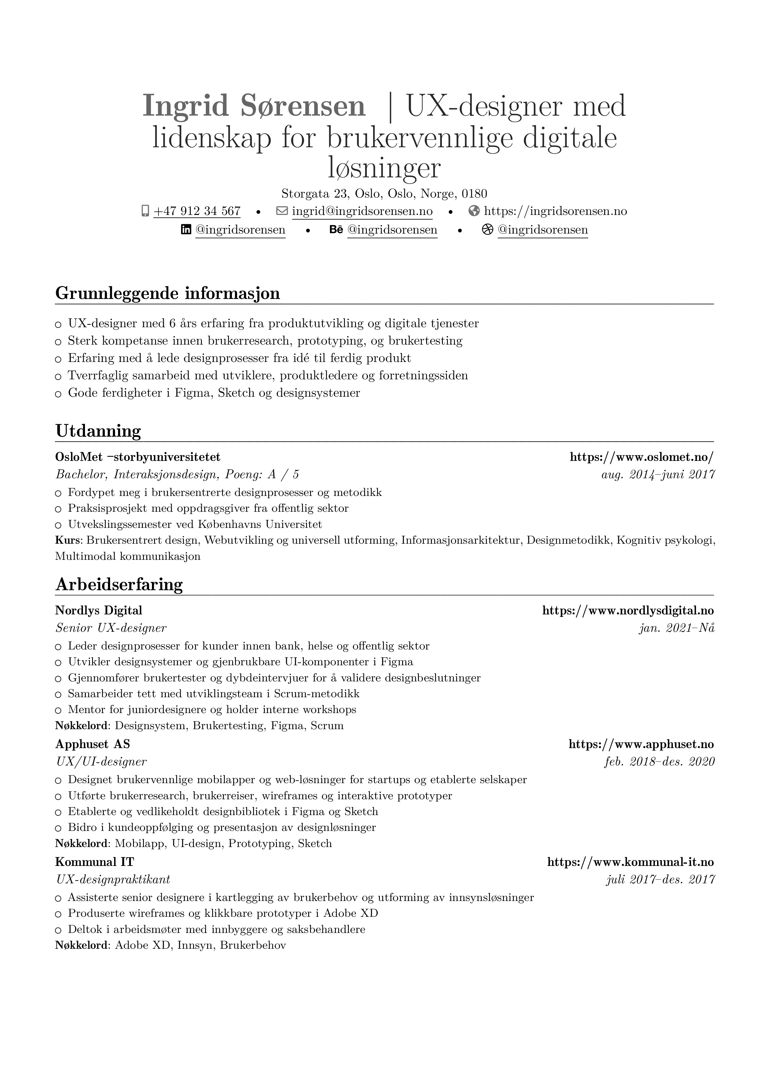 UX-designer resume preview