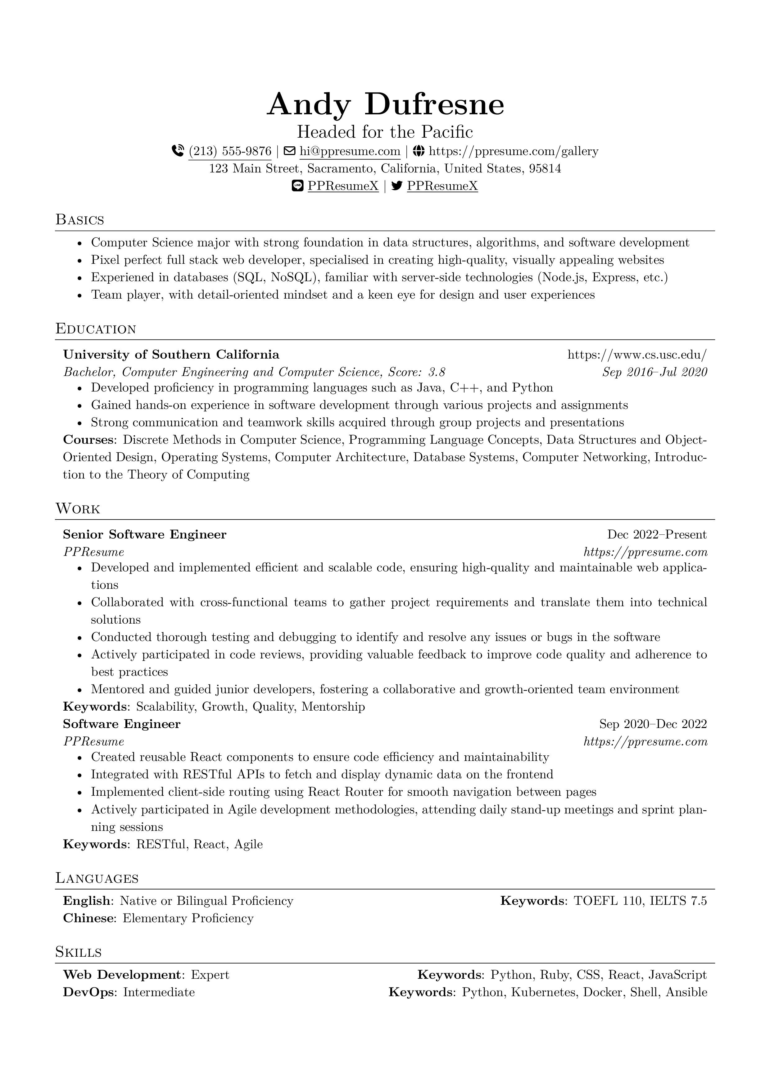 Jake resume preview