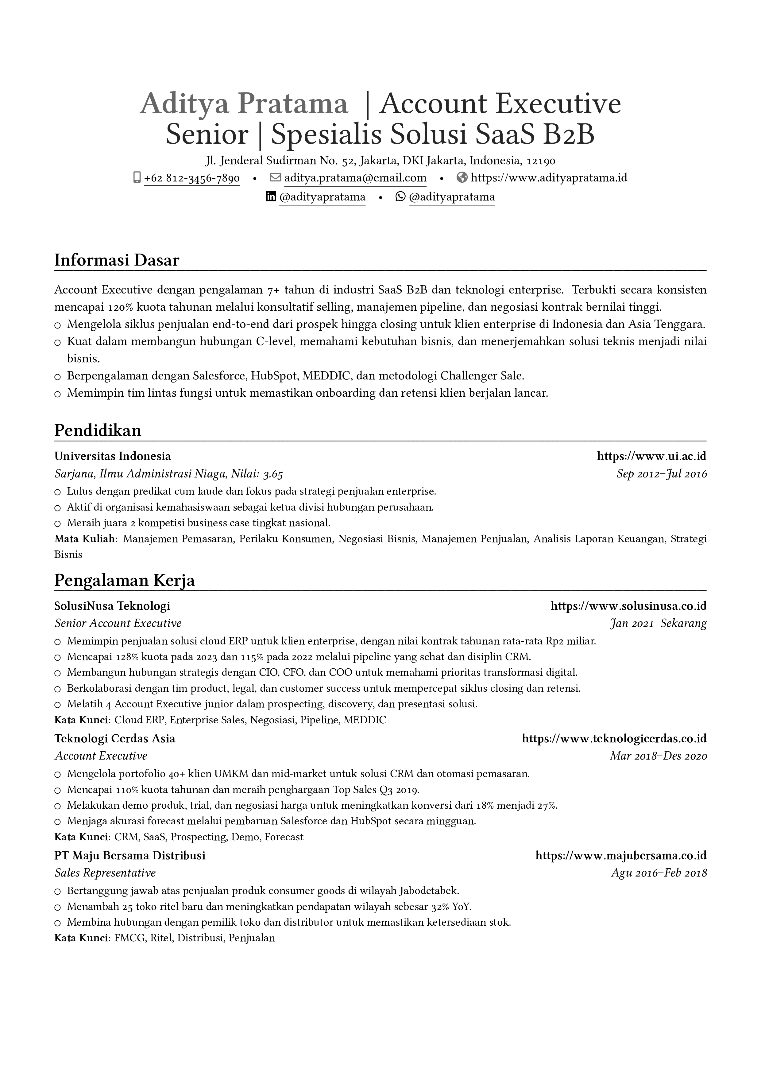 Eksekutif Akun resume preview