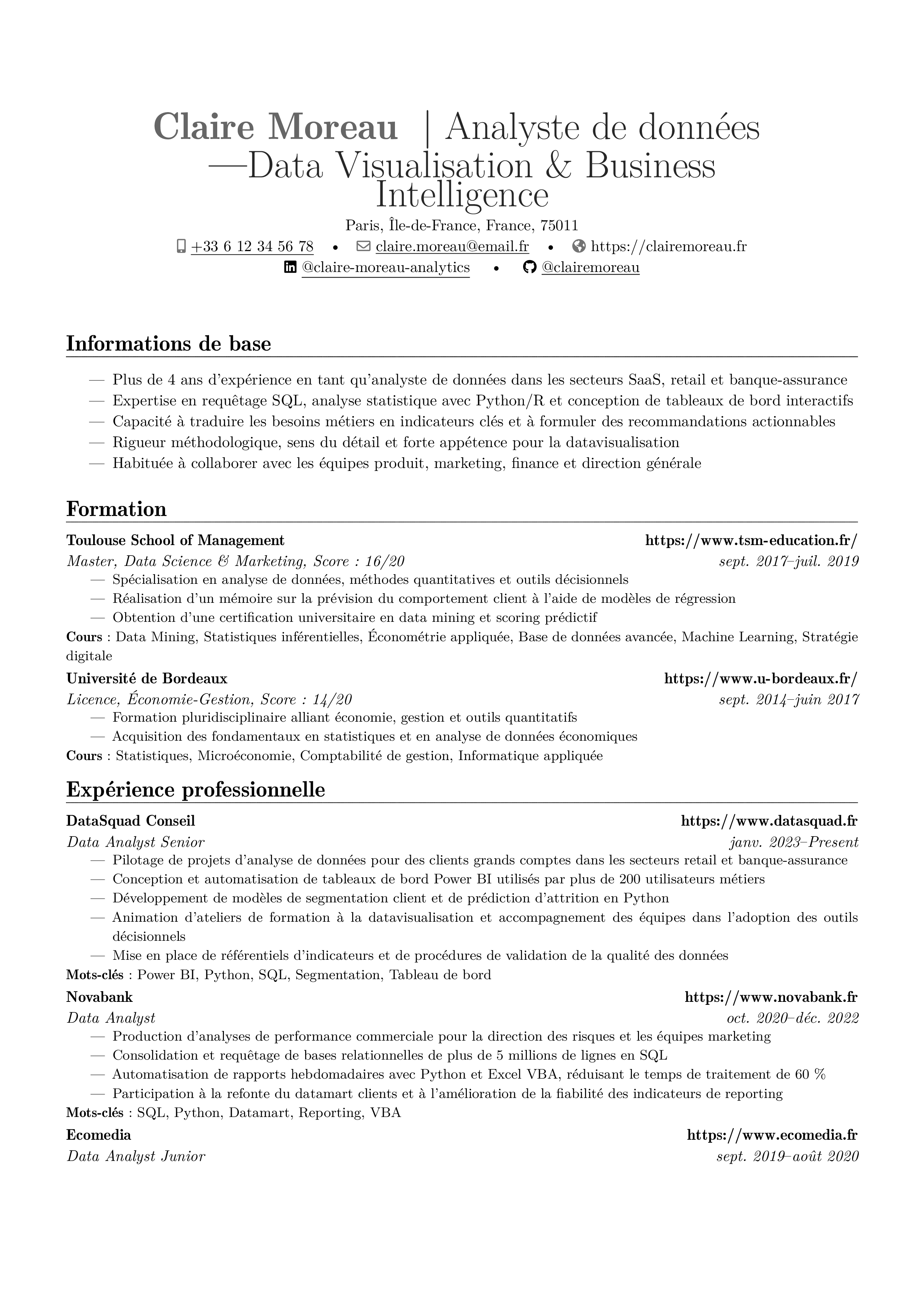 Preview of Analyste de données resume in Français