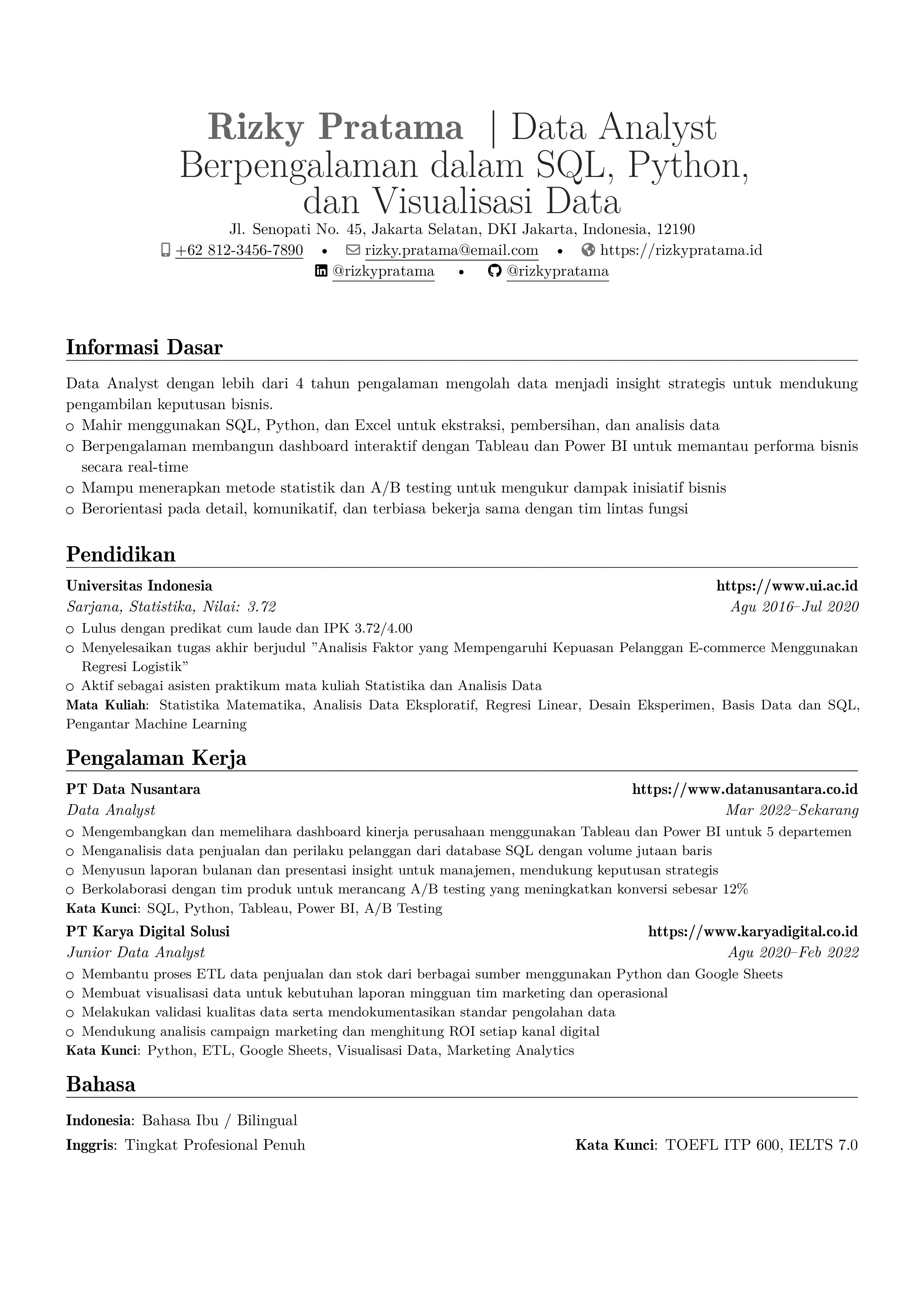 Preview of Analis Data resume in Bahasa Indonesia