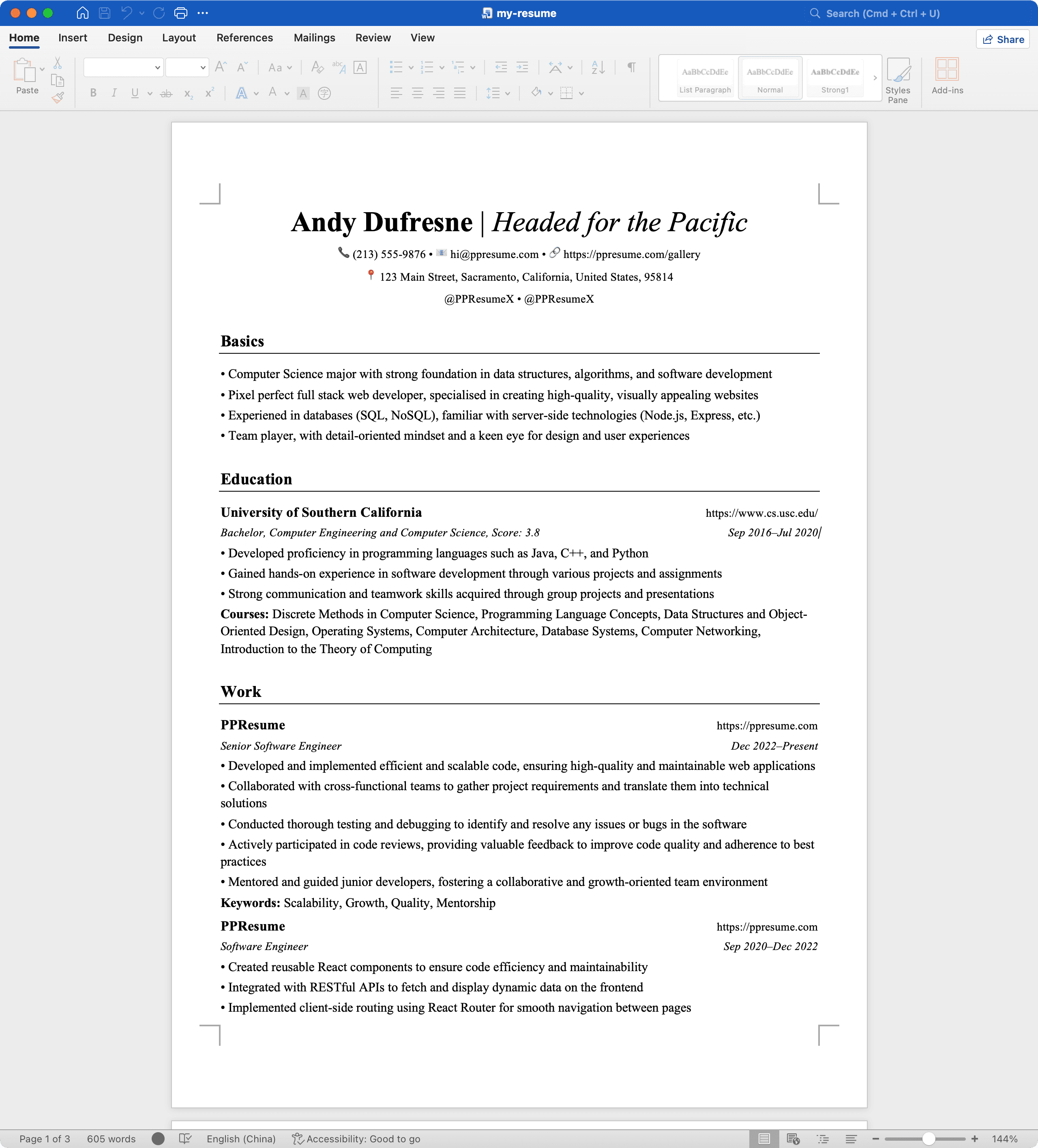 Preview of Calm template