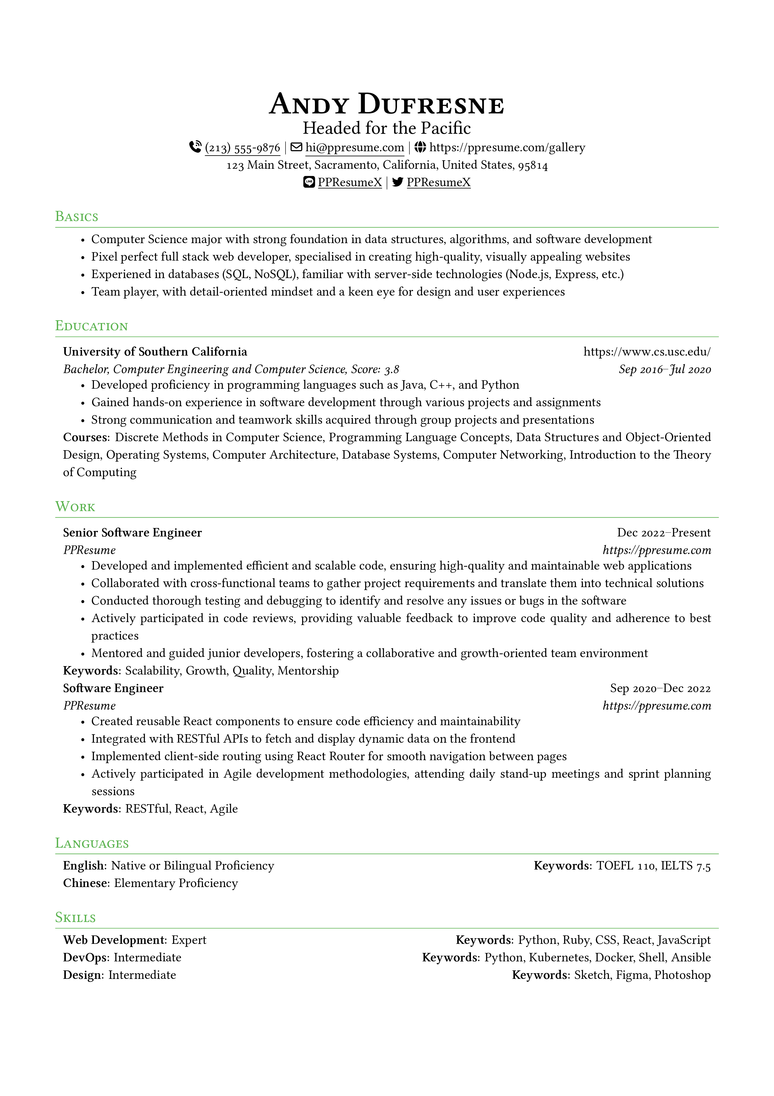 Template LaTeX jake com a cor de destaque green